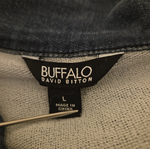 Women's Classic Blue Denim Jacket Buffalo By David Bitton Size L - Picture 8 of 8